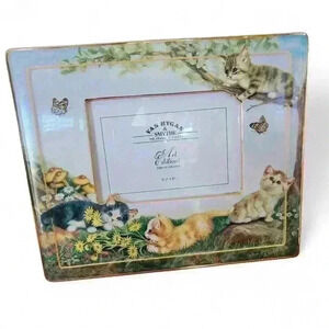 Van Hygan Smythe Cat Kitten Picture Frame Among Friends 3 1/2" x 5" photo